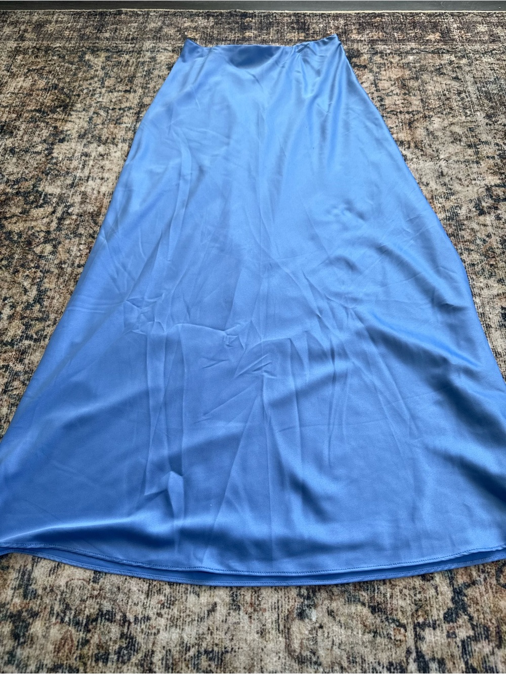 Express Cornflower Blue Silky Skirt